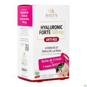Packshot Biocyte Hyaluronic Forte 300mg Caps 90 Nf Blister