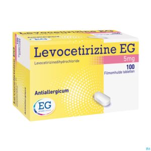 Packshot Levocetirizine EG 5 Mg Filmomh Tabl 100