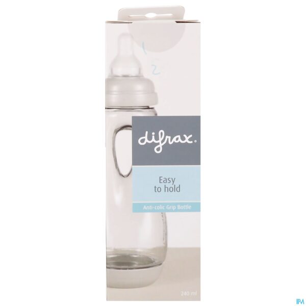 Packshot Difrax Handgreepfles Stone 240ml