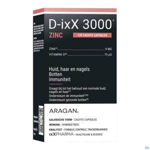 Packshot D-ixx 3000 Zinc Softcaps 120