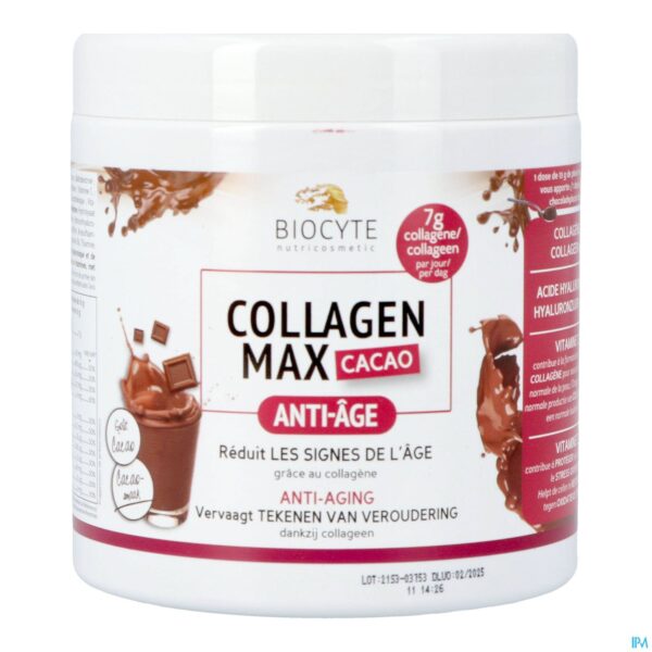 Packshot Biocyte Collagen Max Cacao Pdr Pot 260g