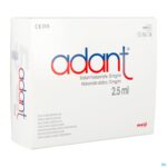Packshot Adant Sol 1% Inj Intra Articul. 5x2,5ml/5ml Spuit