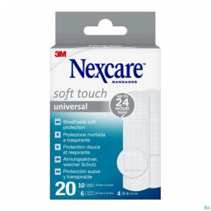Packshot Nexcare 3m Soft Touch Universal Assort. Strips 20