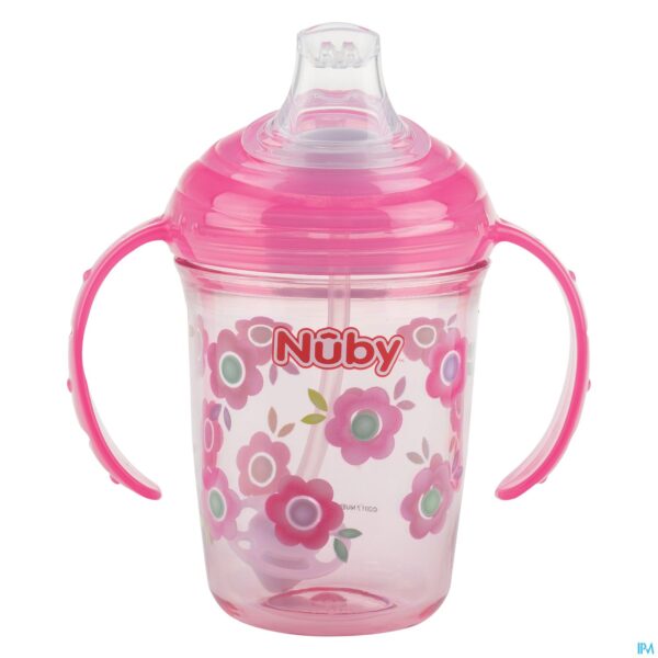 Productshot Nuby Antilekbeker Uit Tritan Met Print 240ml 6m+