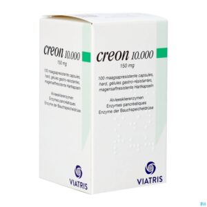 Packshot Creon 10000 Caps Maagsapresist Hard 100 X 150mg