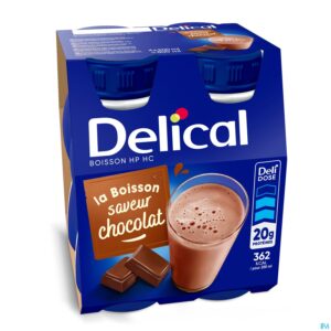 Packshot Delical Hphc 360 Chocolade 4x200ml