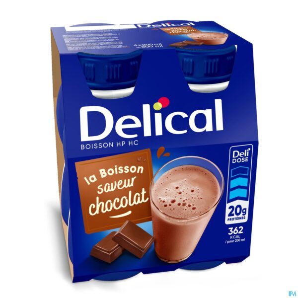 Packshot Delical Hphc 360 Chocolade 4x200ml