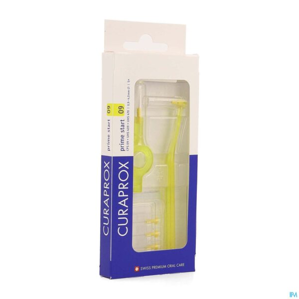 Packshot Curaprox Cps 09 Prime Start Geel 4mm 5+2 Houder