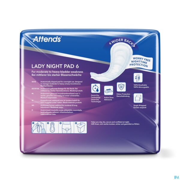 Packshot Attends Lady Night Pad 1x30