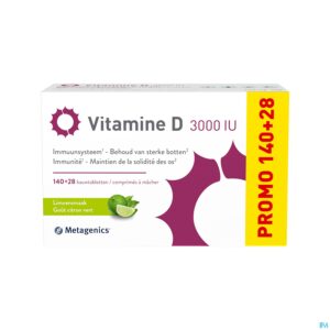 Packshot Vitamine D 3000iu Kauwtabl 140+28 Metagenics