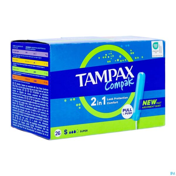 Packshot Tampax Compak Super 26