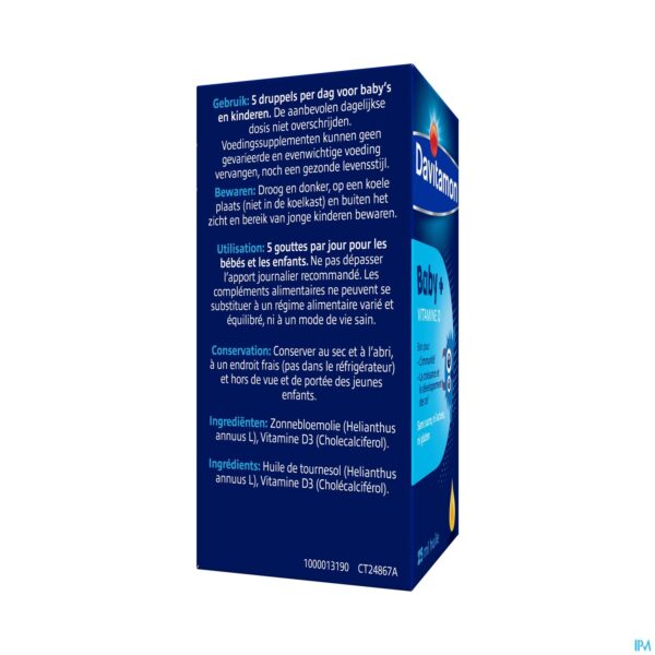 Packshot Davitamon Baby Vitamine D Olie 25ml