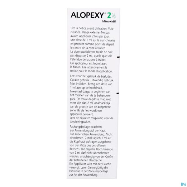 Packshot Alopexy 2 % Opl Cutaan Gebruik Fl Pipet 3x60ml