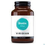 Productshot Viridian Biotin 2500mcg V-caps 90