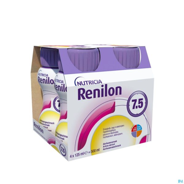 Productshot Renilon 7.5 Abrikoos Fles 4x125ml 177033 Nf