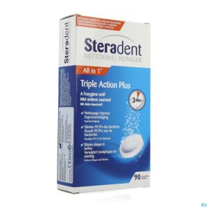 Packshot Steradent Triple Action Plus Tabl 90
