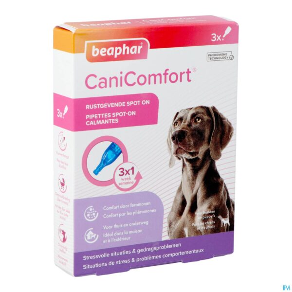 Packshot Beaphar Canicomfort Rustgevende Spot On 3x1ml