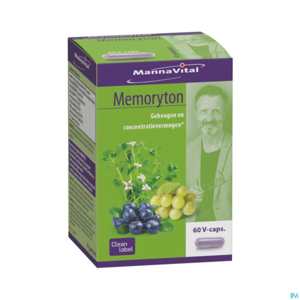 Packshot Mannavital Memoryton V-caps 60