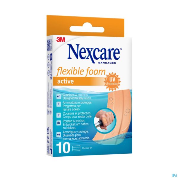 Packshot Nexcare 3m Flexible Foam Active Ha Pleist.strip 10