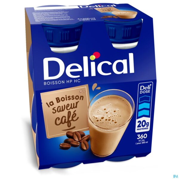 Packshot Delical Hphc 360 Koffie 4x200ml