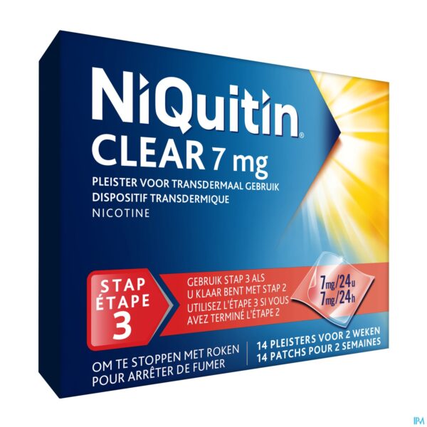 Packshot Niquitin Clear Patches 14 X 7mg Packshot Niquitin Clear Patches 14 X 7mg