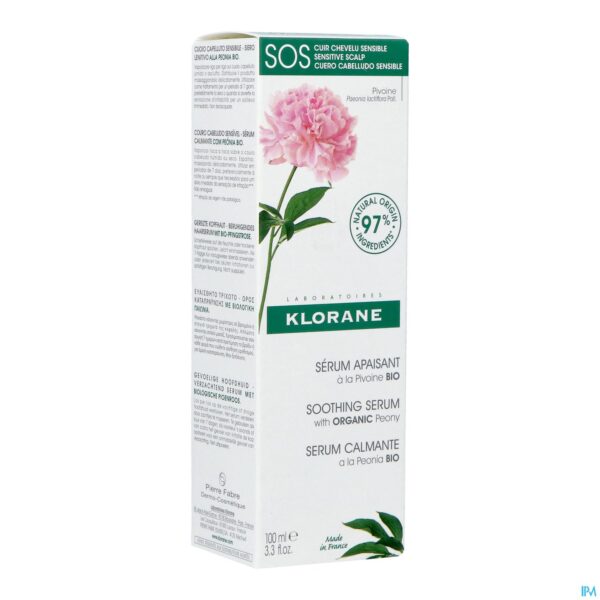 Packshot Klorane Capil. Sos Serum Pioenroos Bio 100ml