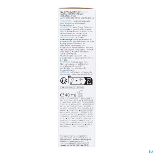Packshot Lrp Effaclar H Isobiome Creme 40ml