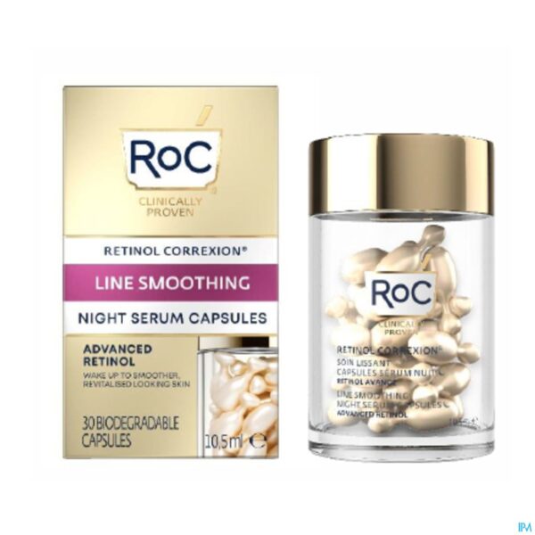Productshot Roc Retinol Correx.line Smooth.night Serum Caps 30