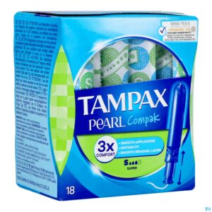Packshot Tampax Pearl Compak Super 18