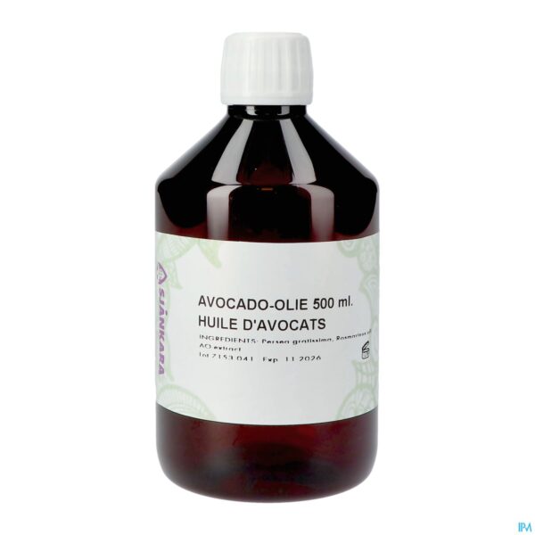 Packshot Sjankara Avocado Plant. Olie 500ml