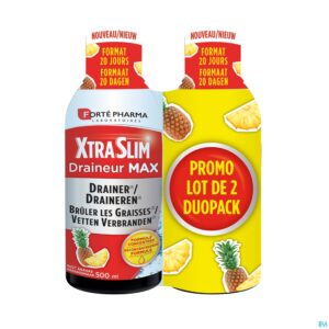 Packshot Xtraslim Draineur Max Duo 2x500ml