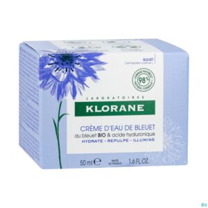 Packshot Klorane Gezicht Korenbloem Watercreme 50ml