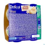 Packshot Delical Creme Dessert Z/suiker Vanille 4x125g