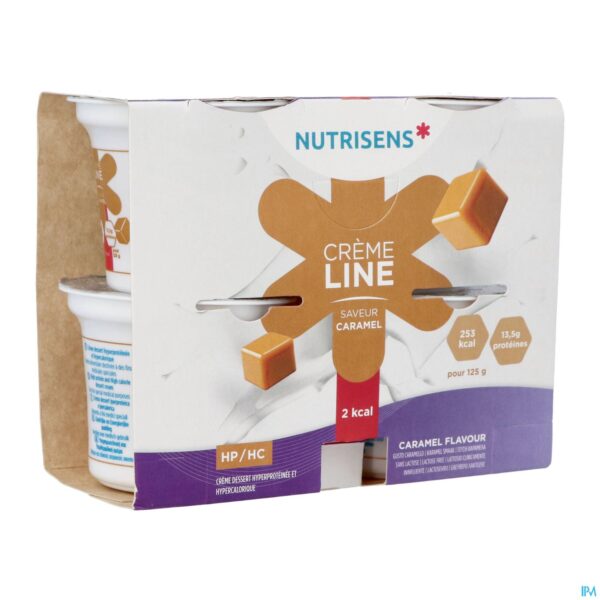 Packshot Nutrisens Cremeline 2 Kcal Karamel 4x125g