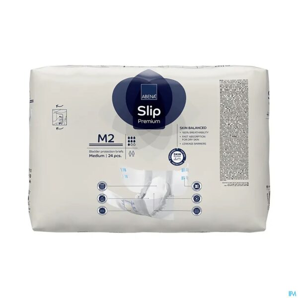 Packshot Abena Slip Premium M2 Broekluier 24