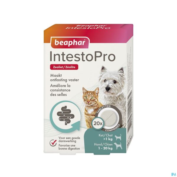 Packshot Beaphar Intesto Pro Hond-kat S Comp 20