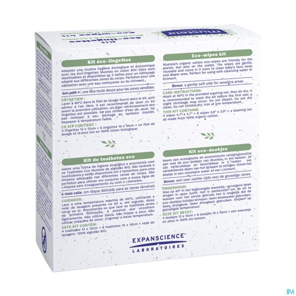 Packshot Mustela Ch Mijn 1ste Kit Eco Doekjes 10