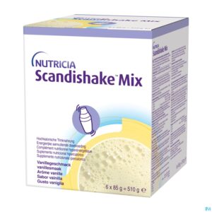 Packshot Scandishake Mix Vanille Zakje 6x85g Nf
