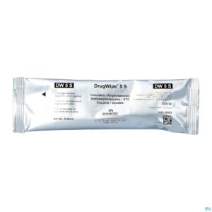 Packshot Drugwipe 5s Speekseltest Amp/coc/mamp/mdma/opi/thc