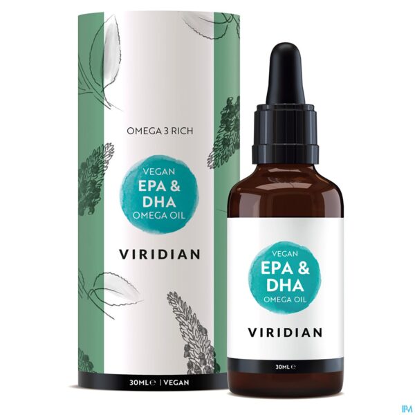 Productshot Viridian Vegan Epa & Dha Olie 30ml Productshot Viridian Vegan Epa & Dha Olie 30ml