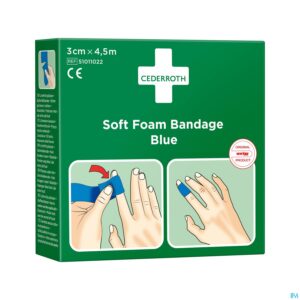 Packshot Cederroth Soft Foam Blauw 3cmx4,5m 51011022
