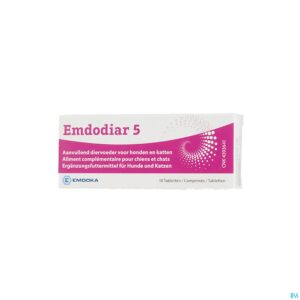 Packshot Emdodiar 5 Aanvullend Diervoed. Hond&kat Comp 10