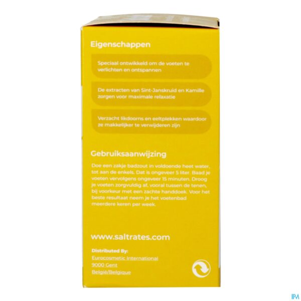 Packshot Saltrates Relaxerende Voetbadzouten 10x20g