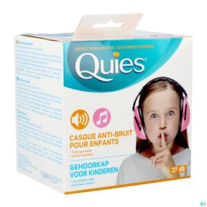 Packshot Quies Gehoorkap Kind A/lawaai Roze