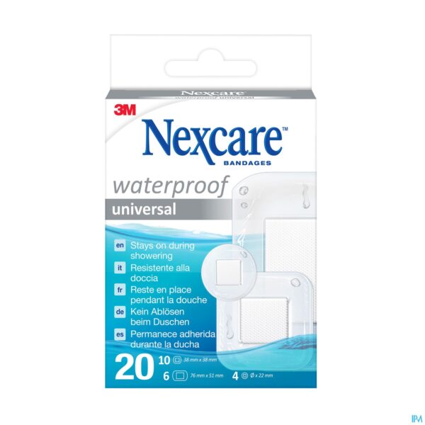 Packshot Nexcare 3m Waterproof Assorted Strips 20 N0620as