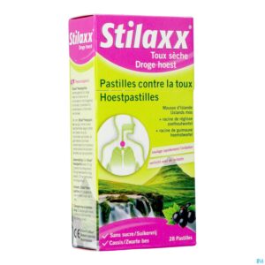 Packshot Stilaxx Droge Hoestpastilles 28