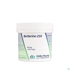 Packshot Berberine 250mg V-caps 120 Deba