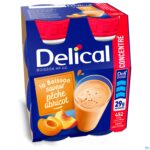 Packshot Delical Hp Hc Drank Geconc. Perzik Abrik. 4x200ml