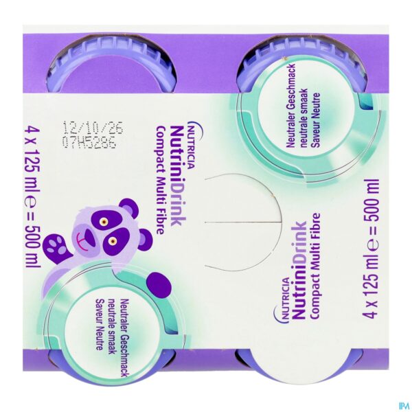 Packshot Nutrinidrink Compact Multi Fibre Neutraal 4x125ml