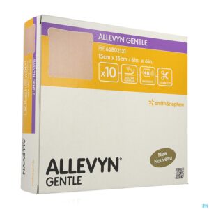Packshot Allevyn Gentle Kp Foam 15cmx 15cm 10 66802131